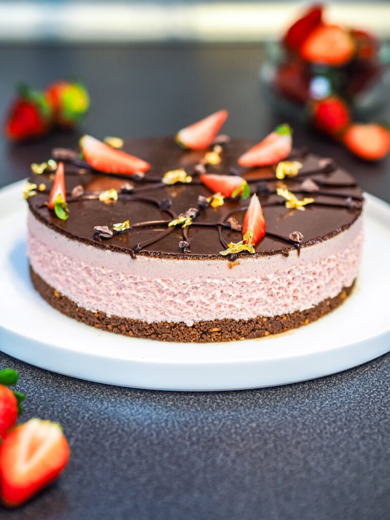 Bavarese alle fragole e cioccolato