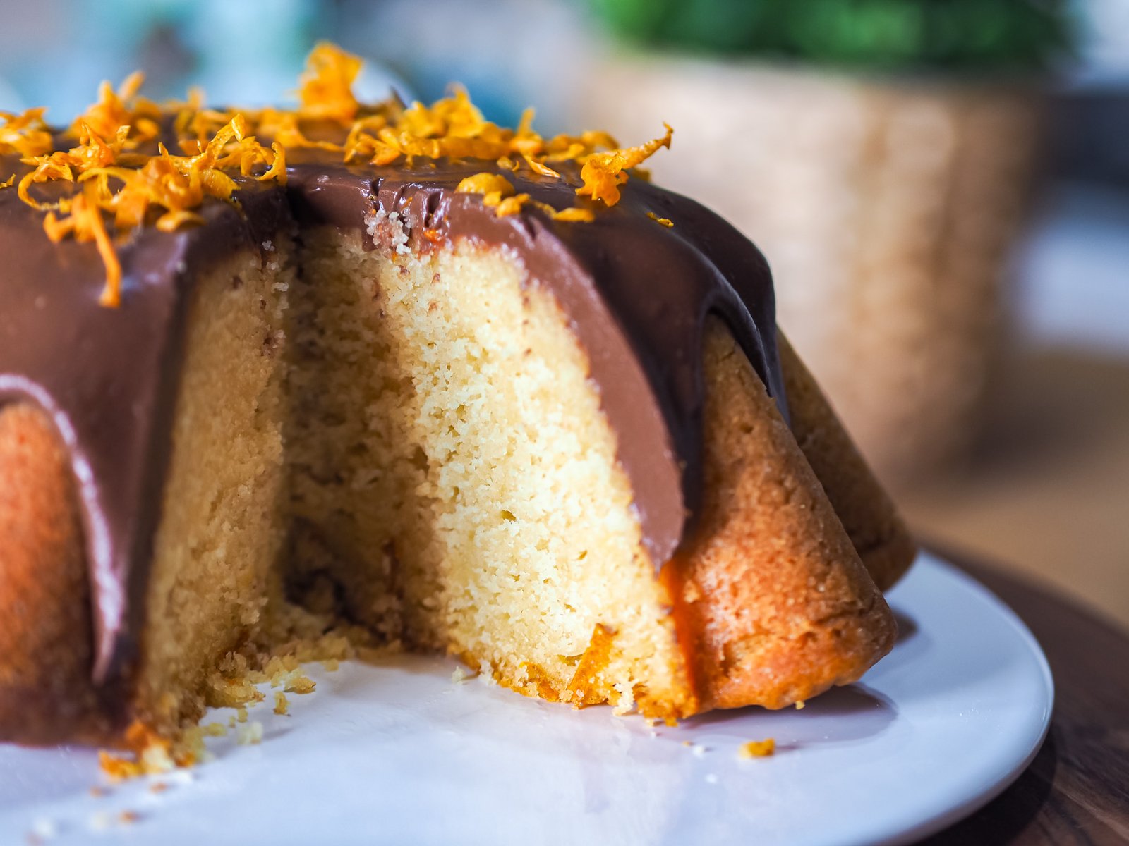 cake arancia e glassa cioccolato