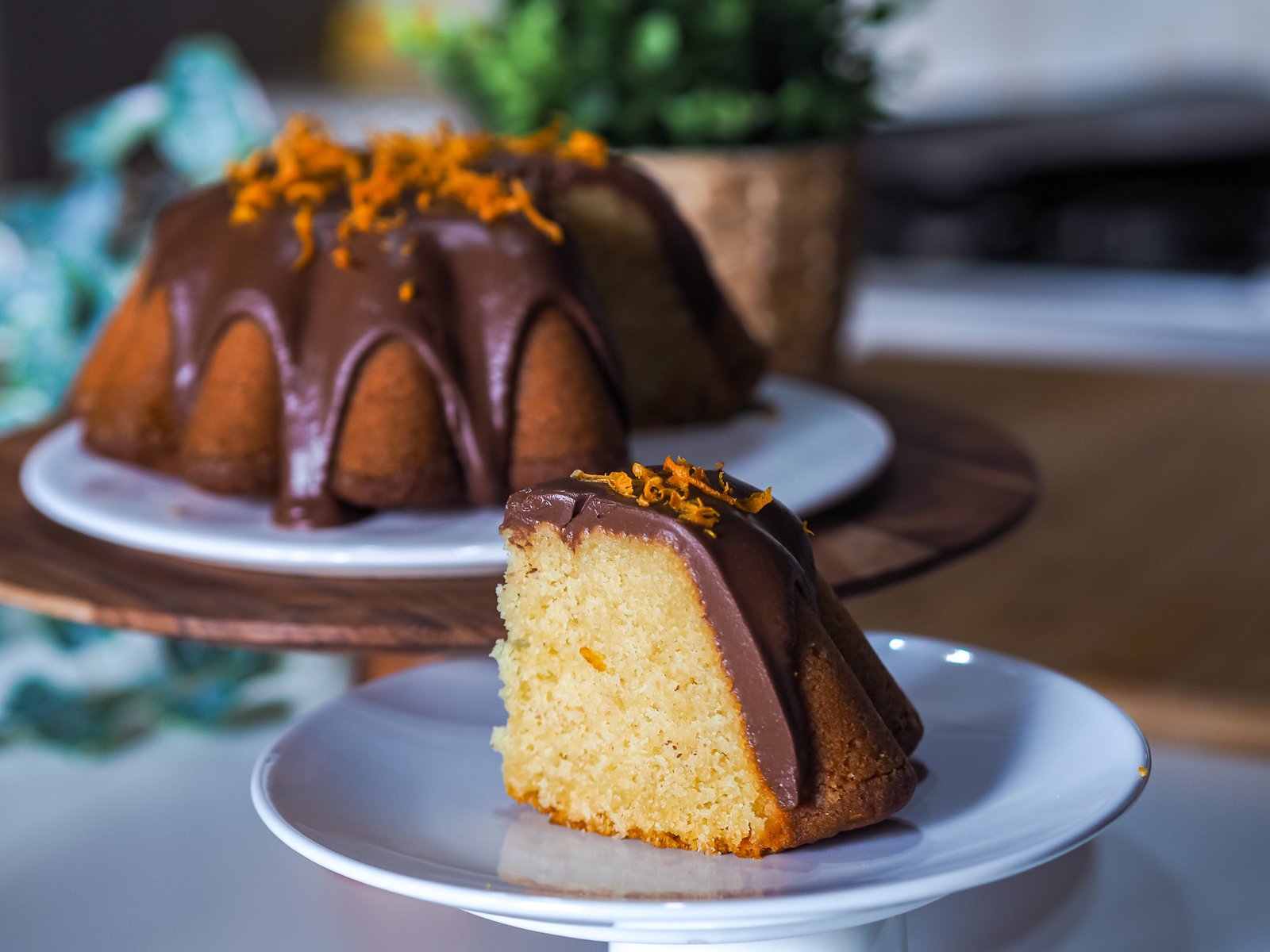 cake arancia e glassa cioccolato