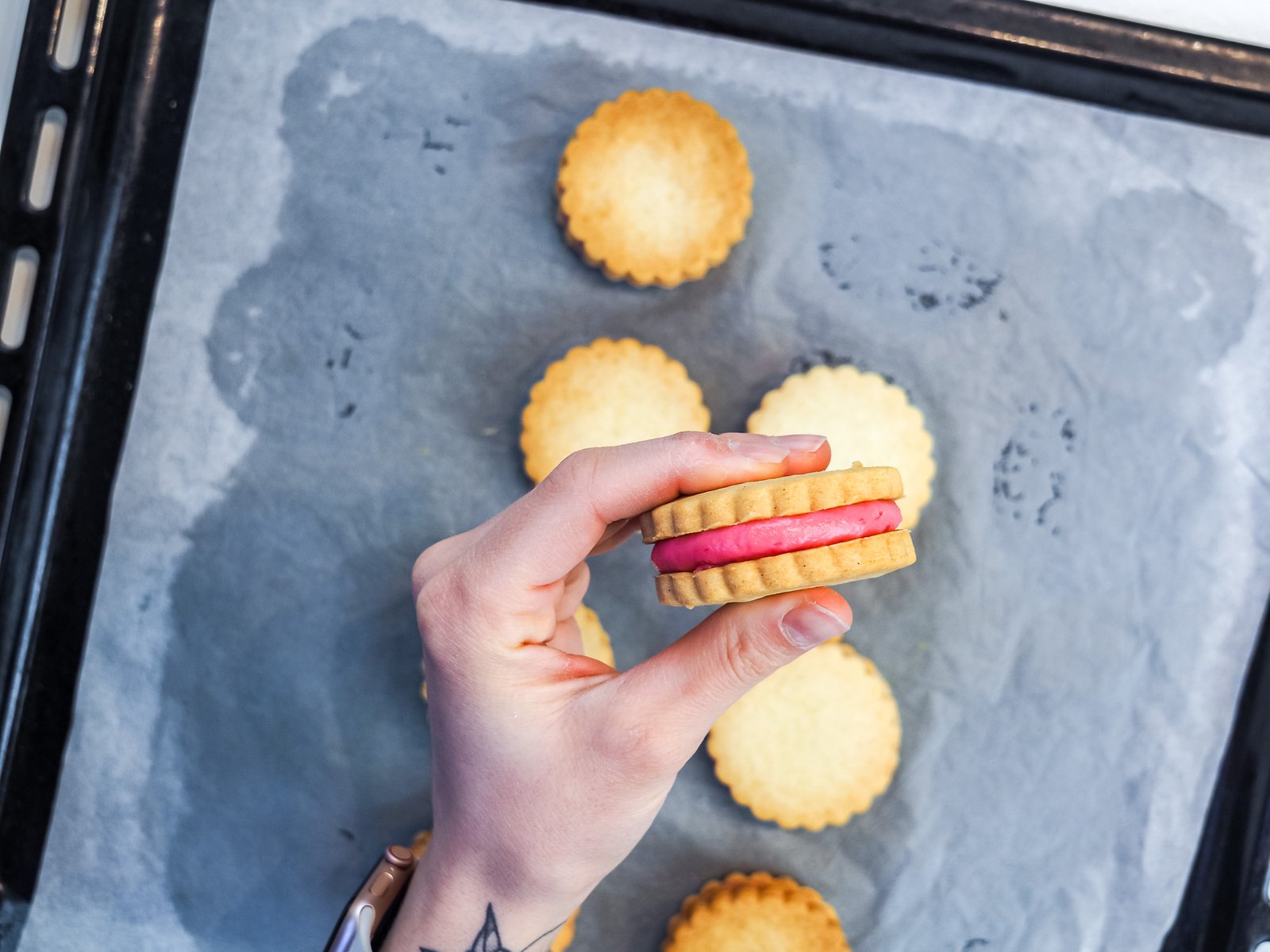 biscotti frolla crema lamponi