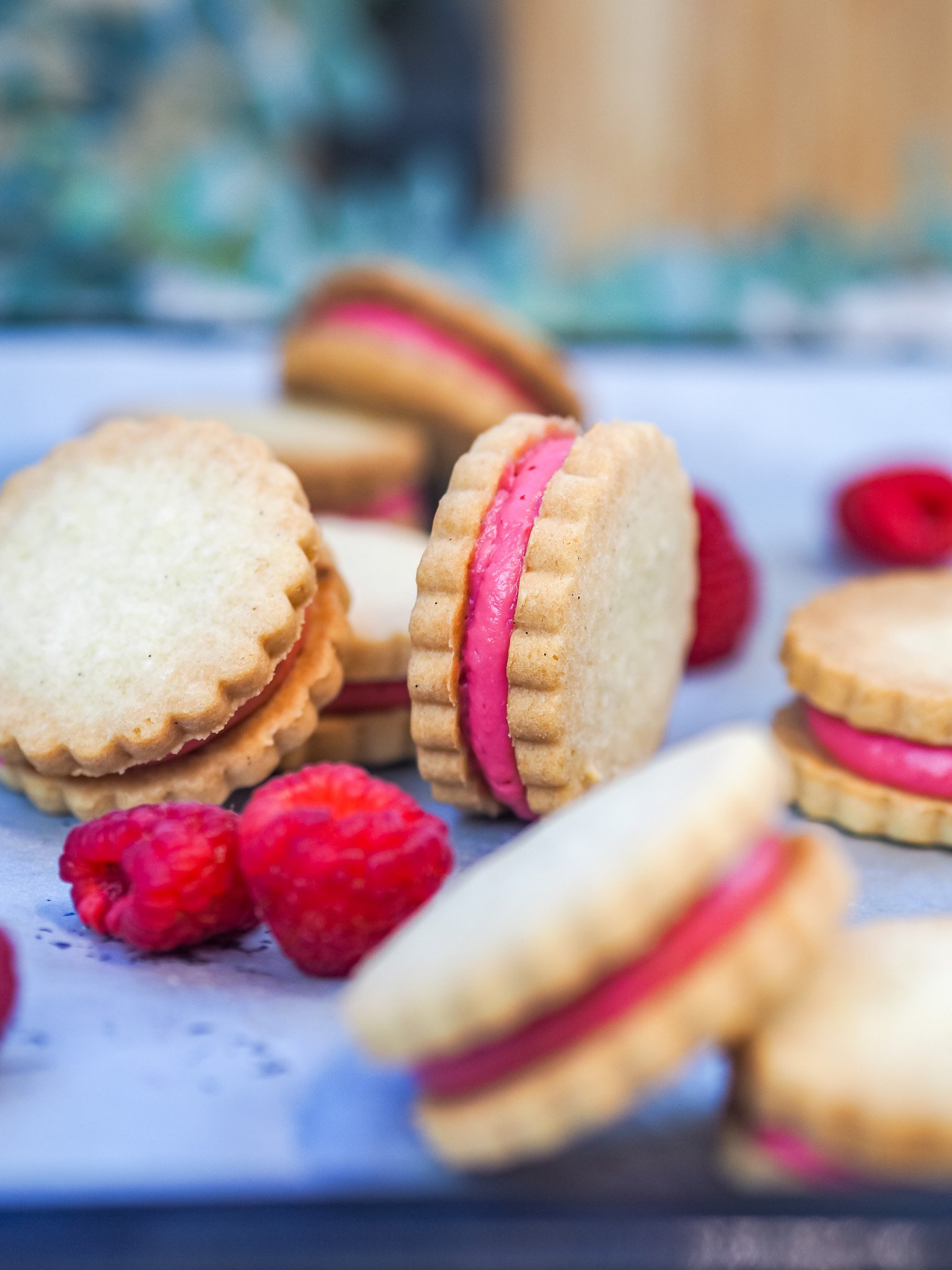 biscotti frolla crema lamponi