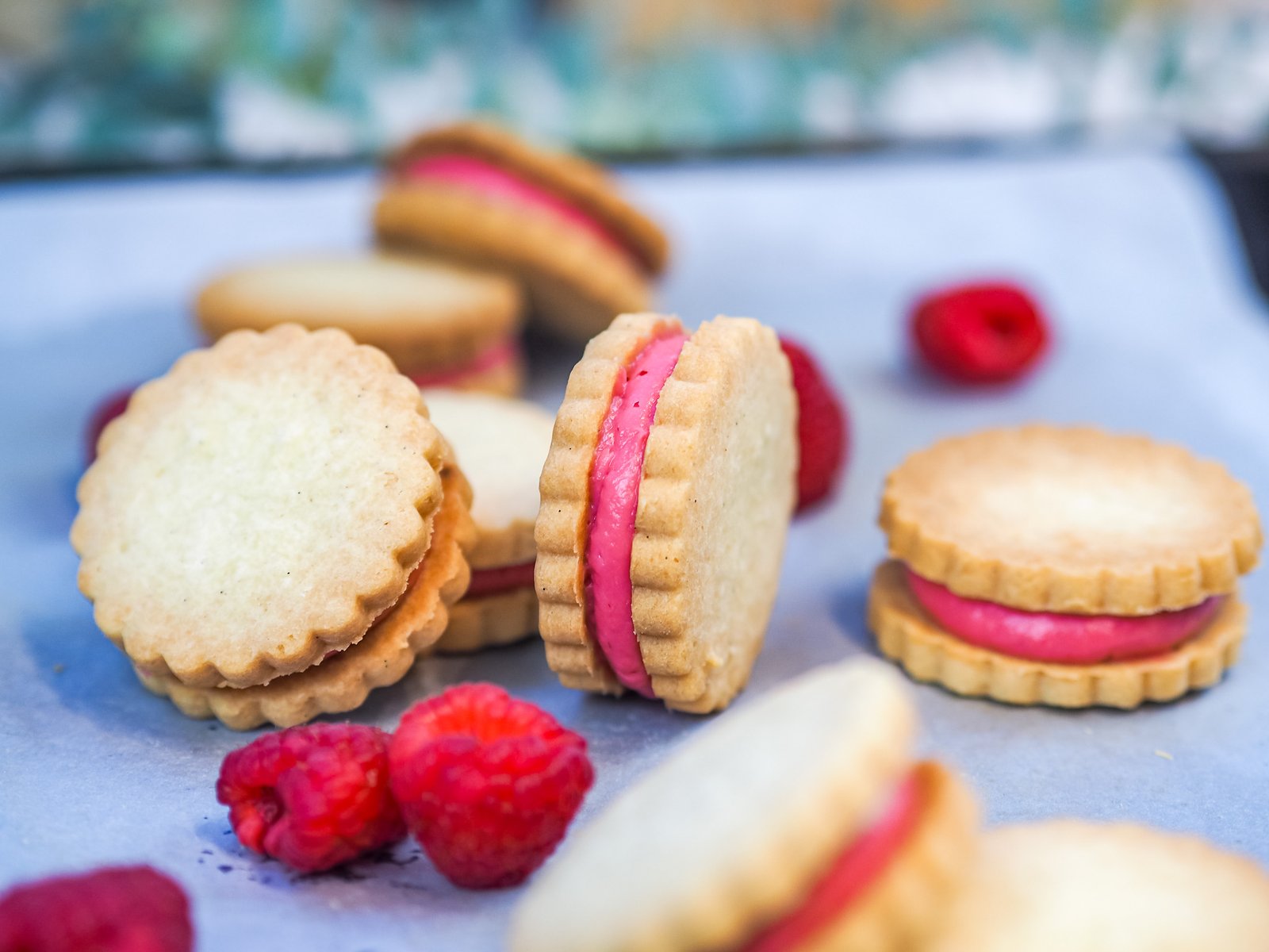 biscotti frolla crema lamponi